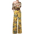 thumbnail image 1 of DYMADE Women Holiday Style Slash Neck Casual High Waist Half Sleeve Jumpsuit, 1 of 4