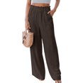 thumbnail image 1 of DYMADE Women Plus Size Casual Fashion Ruffle Wide Leg Pants, 1 of 3