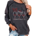 thumbnail image 1 of DYMADE Women Plus Size Christmas Printing Long Sleeve Elegant Loose Sweatshirt Round Neck T-shirt, 1 of 4