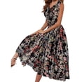 thumbnail image 1 of DYMADE Women Plus Size Floral Print Sleeveless Elegant Loose A-line Dress, 1 of 4