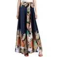 thumbnail image 1 of DYMADE Women Plus Size Flower Print Bow Wide Leg Casual Pants, 1 of 4