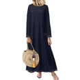 thumbnail image 1 of DYMADE Women Plus Size Lace Velvet Sweater Casual Long Length Dress, 1 of 4