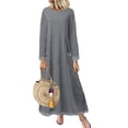 thumbnail image 1 of DYMADE Women Plus Size Lace Velvet Sweater Casual Long Length Dress, 1 of 4