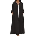 thumbnail image 1 of DYMADE Women Plus Size Pull Sleeve Solid Color Cardigan Coat Dress, 1 of 4