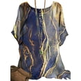 thumbnail image 1 of DYMADE Women Plus Size Round Neck Printed Casual Short Sleeve Casual T-shirt Top, 1 of 4