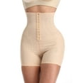 thumbnail image 1 of DYMADE Women Plus Size Solid Color High Waist Abdomen And Hip Lifting Shapewear, 1 of 5