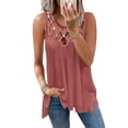 thumbnail image 1 of DYMADE Women Rhinestone Sexy Blouse Summer Sleeveless Tank Tops, 1 of 4
