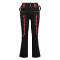 thumbnail image 1 of DYMADE Women's Goth Pants Workwear Pocket Solid Color Full-length Cargo Pants, 1 of 4