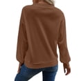 thumbnail image 1 of DYMADE Women's Leisure Button Henley Tops Long Sleeve V-Neck Solid Loose Fit Casual Basic T-Shirt Blouses, 1 of 2