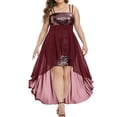 thumbnail image 1 of DYMADE Women's Plus Formal Dresses Wedding Party Ball Gown Sequins Sleeveless Hi-Low Dresses Plus Size, 1 of 3