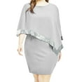 thumbnail image 1 of DYMADE Women's Plus Size Formal Pencil Dresses Chiffon Sequins Sleeveless Cold Shoulder Wedding Party Ball Gown, 1 of 2