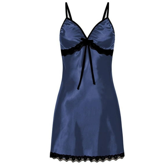DYMADE Womens Babydoll Lingerie Lace Sexy Sleeveless Solid Cami Nightdress for Valentine's Day,Honeymoon,Special Night