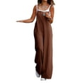 thumbnail image 1 of DYMADE Womens Cotton Linen Wide Leg Loose Jumpsuit with Pockets Plus Size M-5XL, 1 of 3