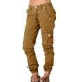 thumbnail image 1 of DYMADE Womens Multi Pockets Straight Leg Cargo Trouser Casual Work Pants, 1 of 4
