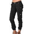 thumbnail image 1 of DYMADE Womens Multi Pockets Straight Leg Cargo Trouser Casual Work Pants, 1 of 2