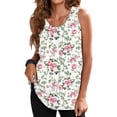thumbnail image 1 of DYMADE Womens Plus Size S-5XL Loose Floral Print Sleeveless Round Neck Casual Summer Basic Tank Top, 1 of 3