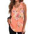 thumbnail image 1 of DYMADE Womens Plus Size S-5XL Loose Floral Print Sleeveless Round Neck Casual Summer Basic Tank Top, 1 of 3
