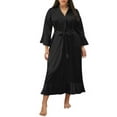 thumbnail image 1 of DYMADE Womens Plus Size Simulated Silk Babydoll Lingerie Bathrobe Sexy Pajamas Robe Nightdress Nightgown Sleepwear, 1 of 4