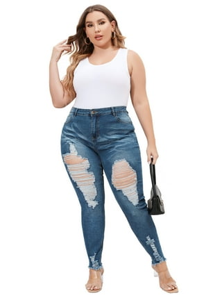 Ripped jeggings size 18 online