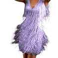 thumbnail image 1 of DYMADE Womens Sequins Cocktail Dance Mini Dress Vintage Swing Fringe Flapper Dress, 1 of 3
