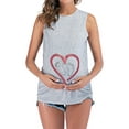 thumbnail image 1 of DYMADE Womens Summer Breathable Pregnancy Racerback Camisole Love Heart Print Sleeveless Round Neck Breast-Feeding Maternity Tank Tops, 1 of 4