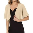 thumbnail image 1 of DYMADE Womens Summer Chiffon Butterfly Short Sleeve Cascading Ruffle Cropped Cardigan, 1 of 5