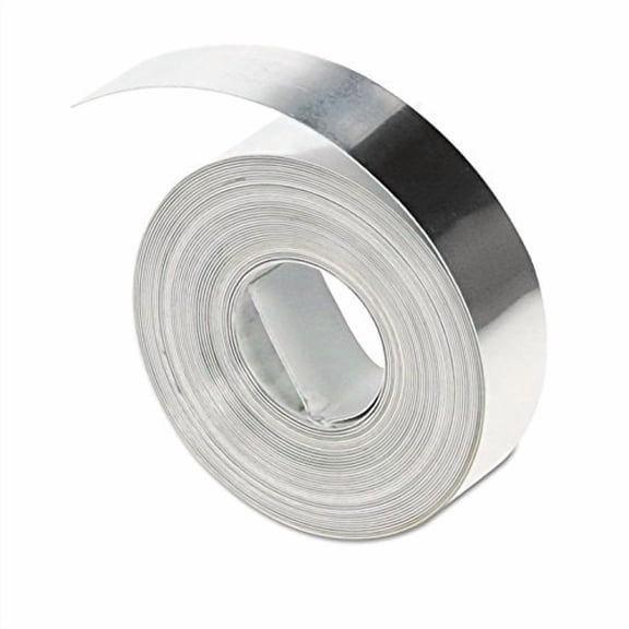 DYMO 31000 Rhino Metal Label Non-Adhesive Tape, 1/2-Inch x 16 ft, Aluminum