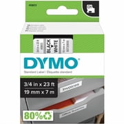 DYMO Authentic Standard D1 Labeling Tape for LabelManager Label Makers, Black print on White tape, 3/4 W x 23 L, 1 cartridge | 2-Pack 2 Total