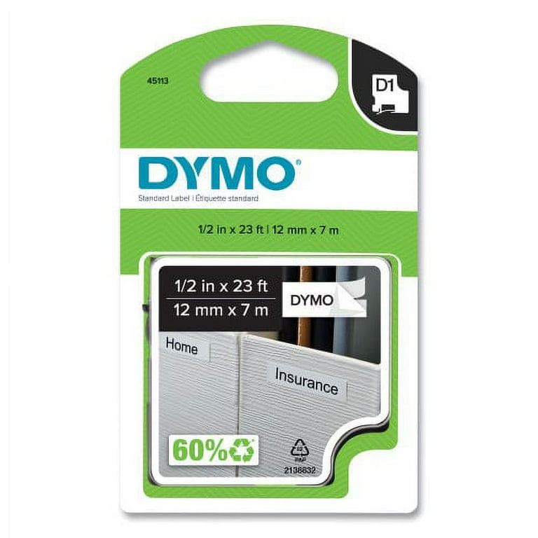 D1 High-Performance Polyester Removable Label Tape, 0.5 D1 High-Performance Polyester Removable Label Tape, 0.5