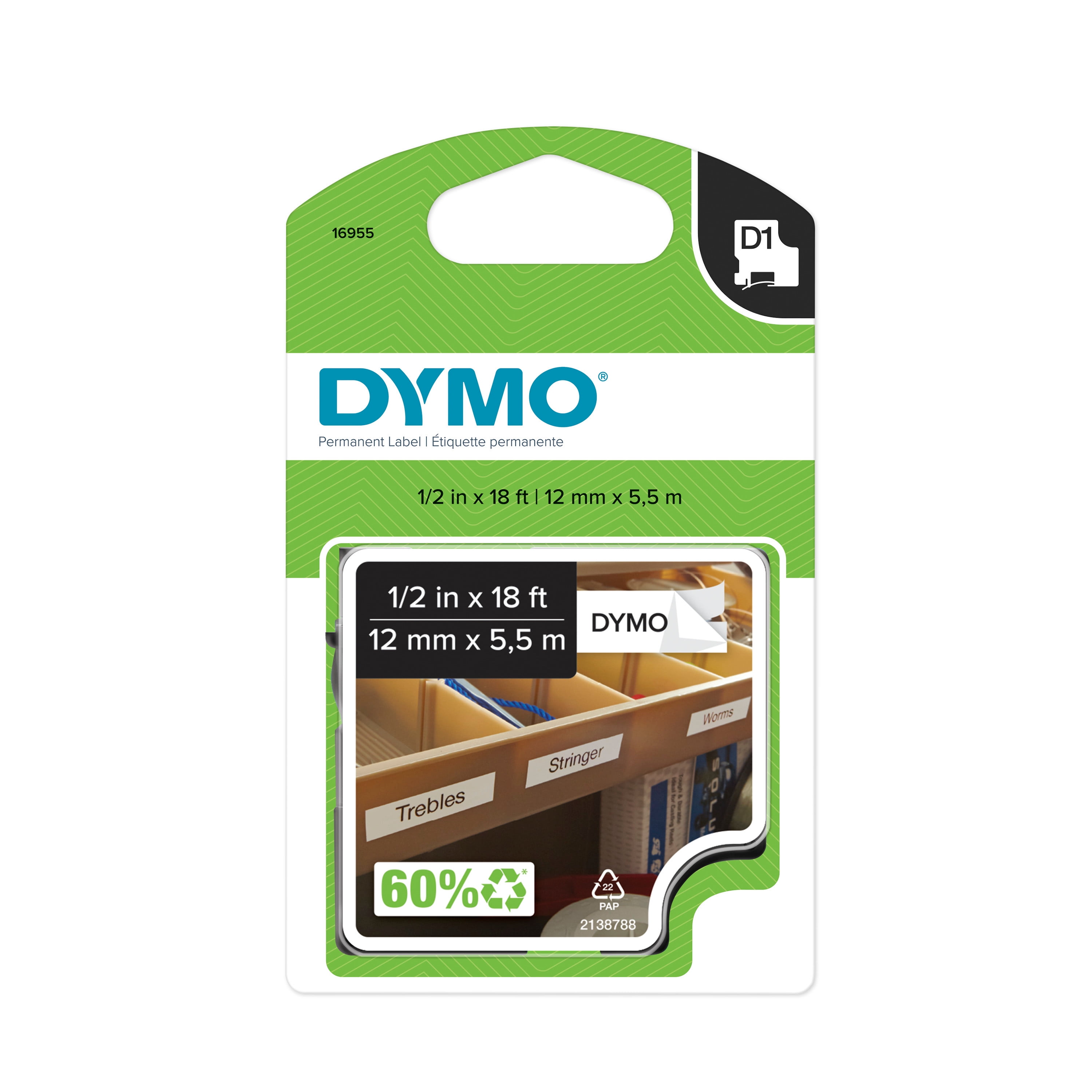 DYMO D1 Labels for DYMO LabelManager Label Makers, BlackOnWhite