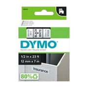 DYMO D1 Standard Labels for Label Makers, 1/2-Inch x 23-Foot, Black Print on White, 1 Count