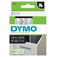 thumbnail image 1 of DYMO D1 Standard Labels for LabelManager Label Makers, 1/2-Inch x 23-Foot, Black Print on Clear Tape, Self-Adhesive, 1 Cartridge, 1 of 7