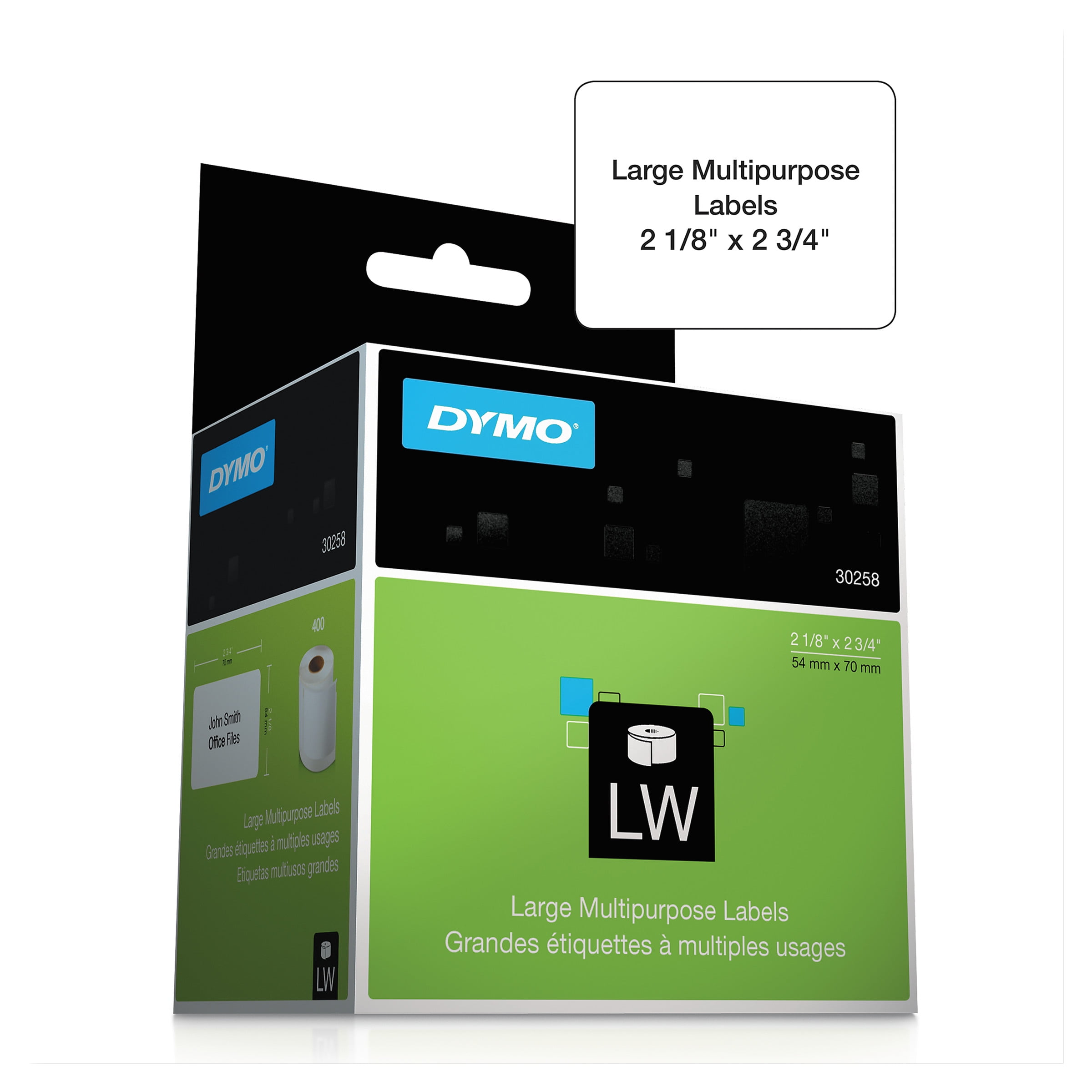 DYMO LabelWriter Diskette Labels, 2 1/8 x 2 3/4, White, 400 Labels/Roll ...