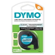 DYMO Labeling Tape for LetraTag Label Makers, Black Print on Clear Labels, 1/2" x 13-Foot Roll, 1 Count