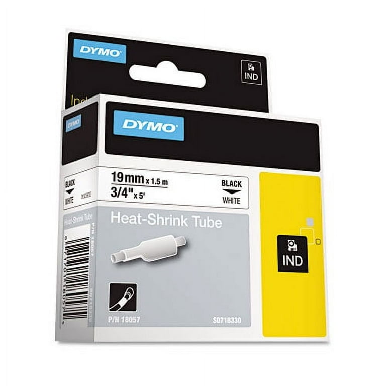 Rhino Heat Shrink Tubes Industrial Label Tape, 0.5 Rhino Heat Shrink Tubes Industrial Label Tape, 0.5