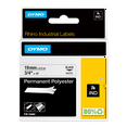 thumbnail image 1 of DYMO Rhino Industrial Permanent Polyester Labels, 3/4", Black Print on White Tape, 1 of 5