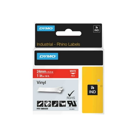 DYMO® White on Red Color Coded Label, LJ7427