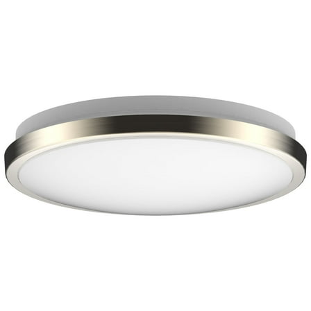 DYMOND 10" LED Ceiling Light Flush Mount Dimmable Brushed Nickel Thin Ring 3000K Warm White