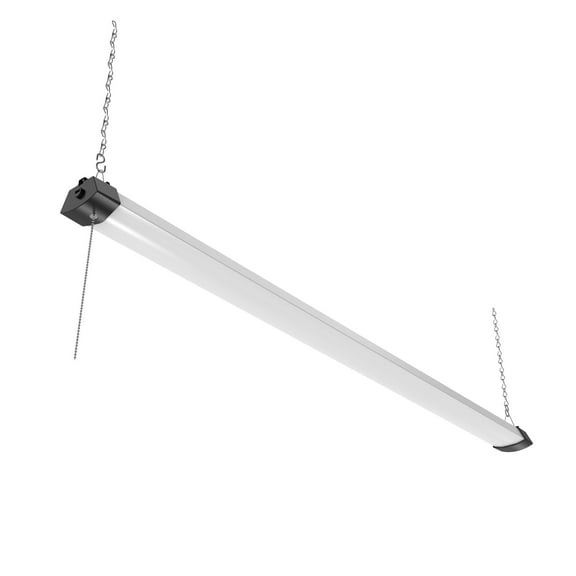 DYMOND 4FT 40W LED Shop Light Fixture Wraparound with Pull Chain Daylight White 5000K for Garage Workshop Basement