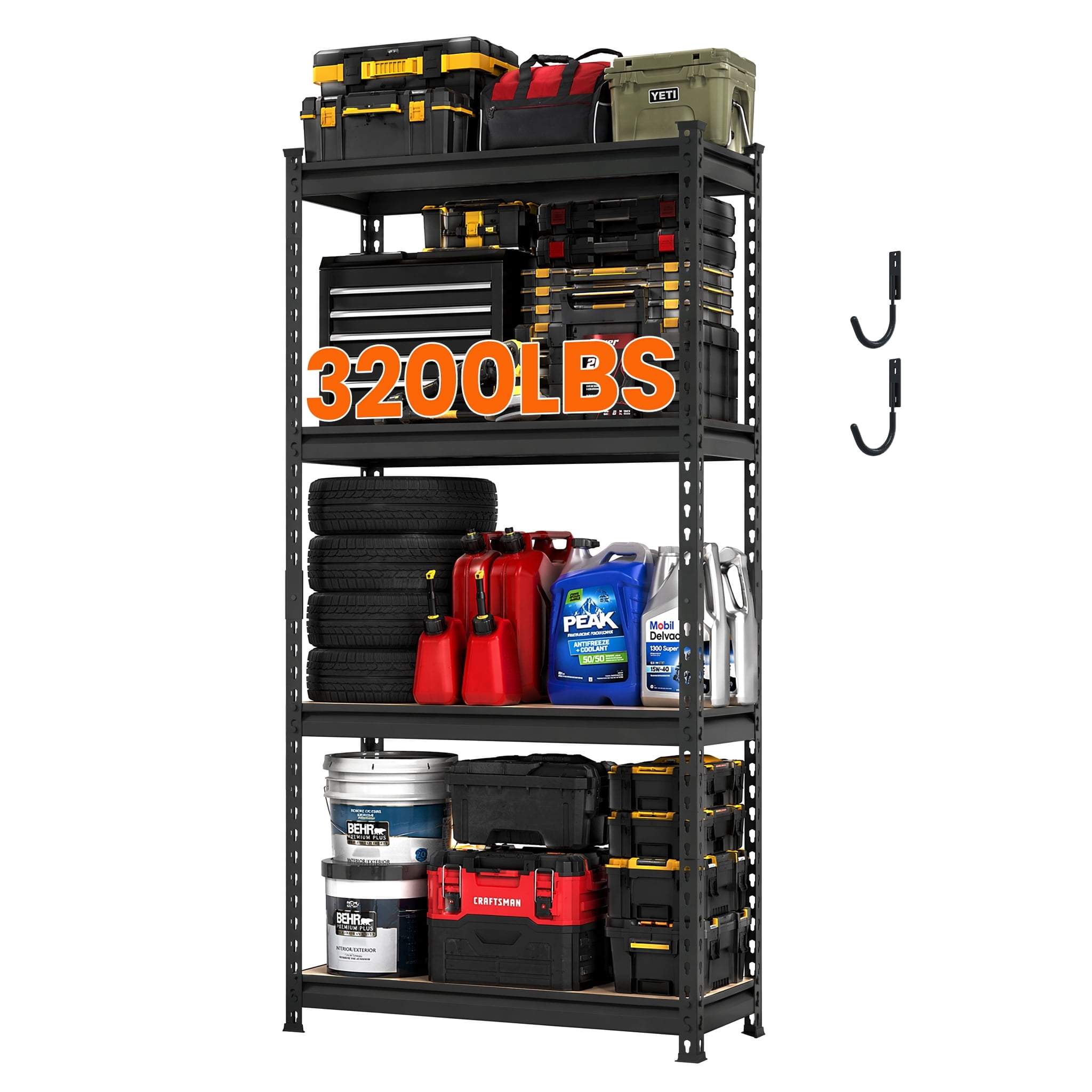 Dynaload DYNALOAD 3200 lb Heavy Duty Garage Shelving Unit, 4-Tier Adjustable ...