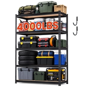 DYNALOAD 4000 lb Heavy Duty Garage Shelving Unit, 5-Tier Adjustable Metal Storage Shelves, 48" W x 24" D x 72" H