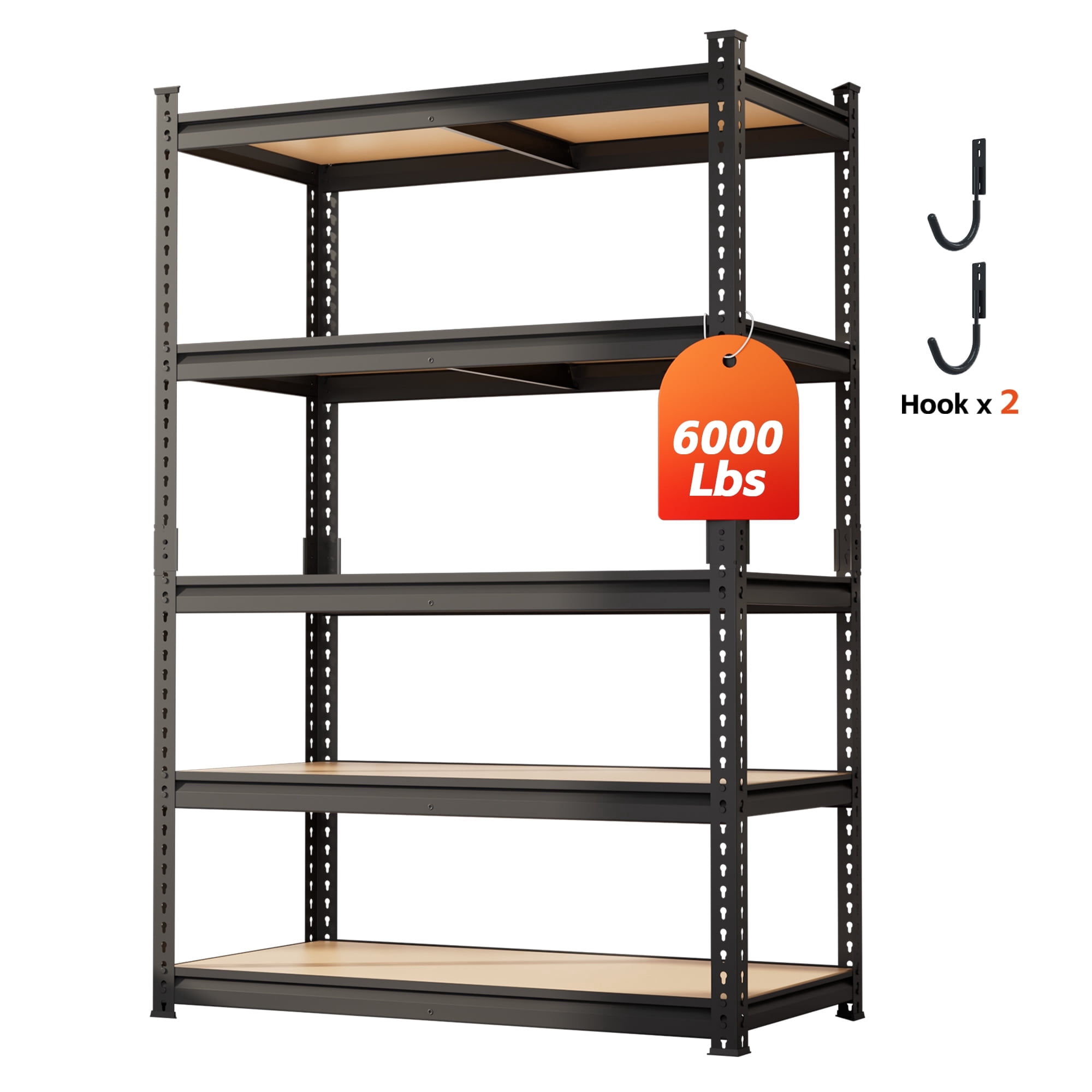 Dynaload DYNALOAD 6000 lb Heavy Duty Garage Shelving Unit, 5-Tier Adjustable ...