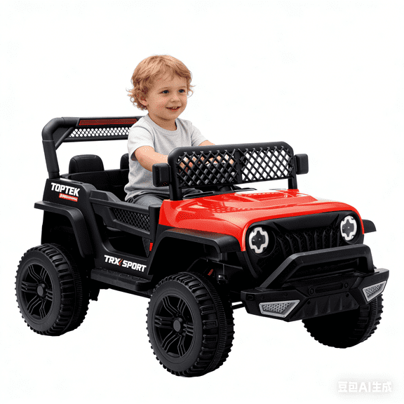 DYNALUNE 12V Kids Electric Vehicle, Battery Powered Ride On Toy with Remote Control & Music