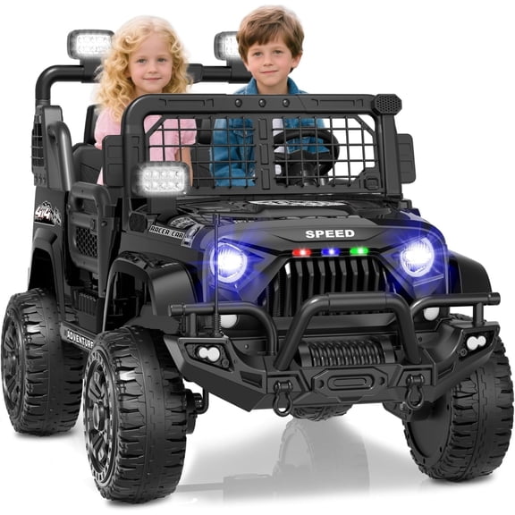 DYNALUNE 24V 2-Seater Kid Ride on Car, 200W Electric Truck with 4-Wheel Suspension,Remote Control, X-Large Body Size Design