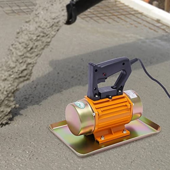 DYNAMI Concrete Vibrator Plate Trowel,Portable Vibratory Smoothing Machine,110V 250W 3500 RPM Handheld Electric Cement Concrete Vibrating Machine Plate (Vibration Force 100KG)