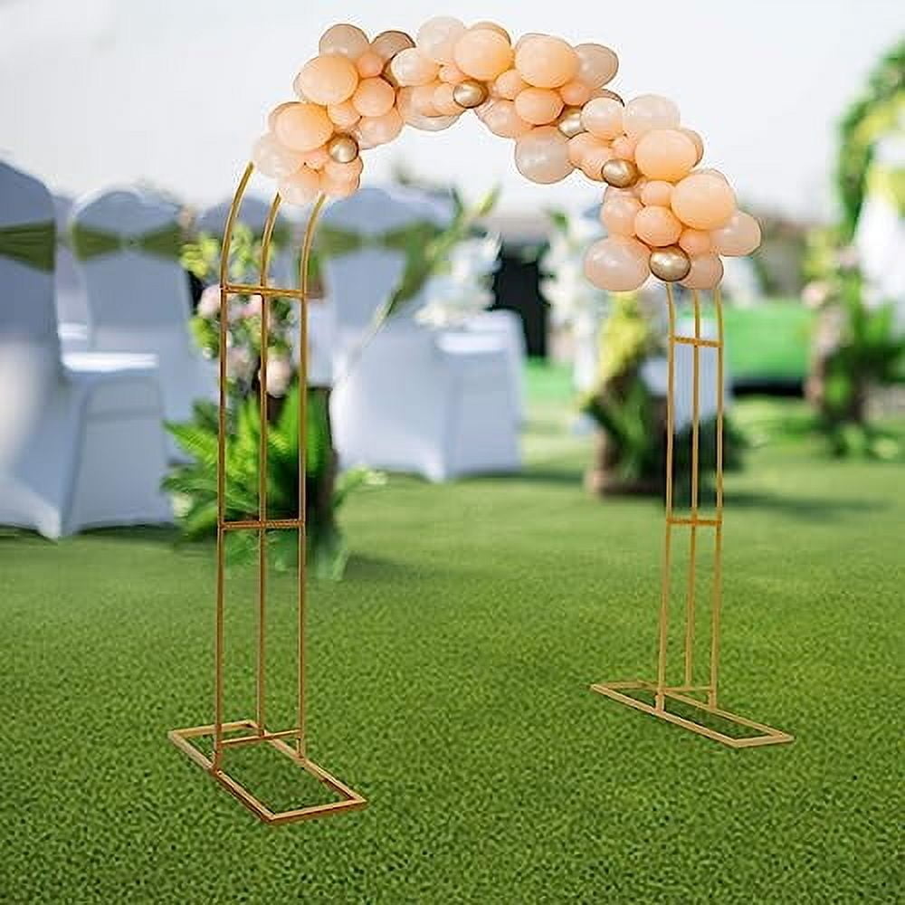 DYNAMI Metal Wedding Arch-Shaped Rack with Sturdy Base,Garden Arbor ...