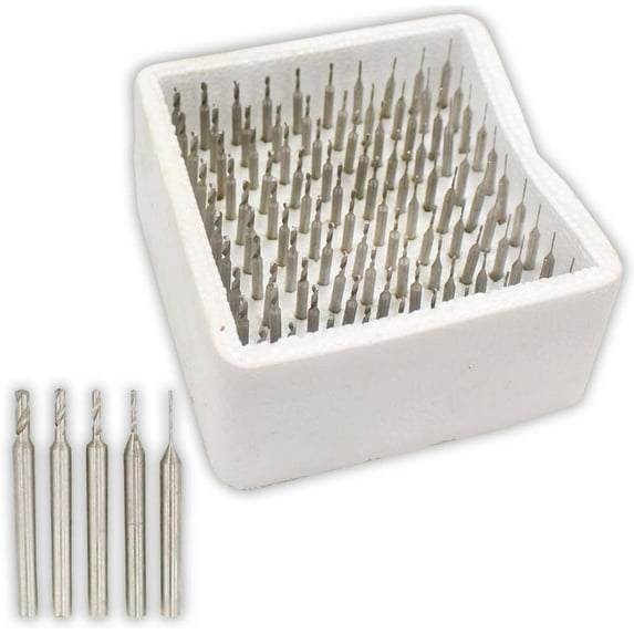 DYNAMIC 100 Piece Assortment of Drill Bits | Premium High-Speed Steel Construction | Versatile Sizes & Shapes | ⅛" Shank | Ideal for Woodworking, Metal Crafting, Home Repairs | Rotary Tool Compatible