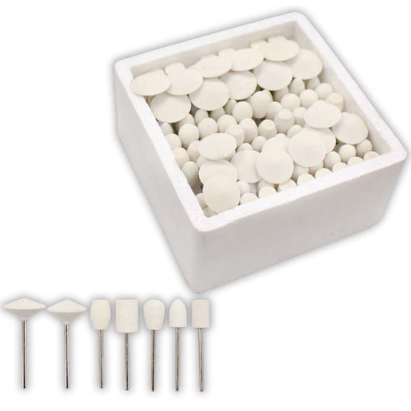DYNAMIC 100 Piece Mounted Felt Bobs | Assorted Shapes & Sizes | Compatible with Rotary Tools | Ideal for Jewelry Crafting, Hobbies & Crafts | Extend Your Project Horizons