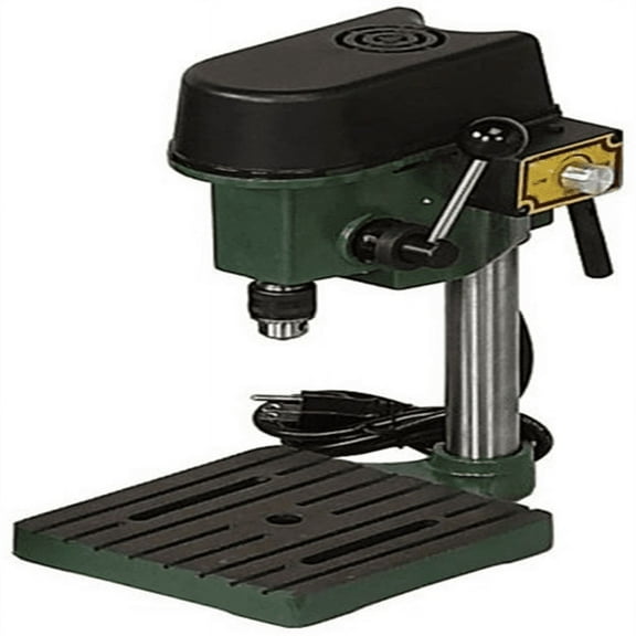 DYNAMIC 110V Bench Drill (PW-110-DP) | Compact Design, 100W Power | 1" (2.5 cm) Drilling Stroke | Ideal for Wood & Metal | Dependable Workshop Tool