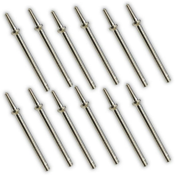 DYNAMIC 12 Pc Mandrels Set | 7/16" (1.1 cm) Head | 1/8" (0.3 cm) Shank | 2" (5.1 cm) Length | Ideal for Rubber/Felt Tips | Cone & Bullet Shape Compatibility | Steel Construction